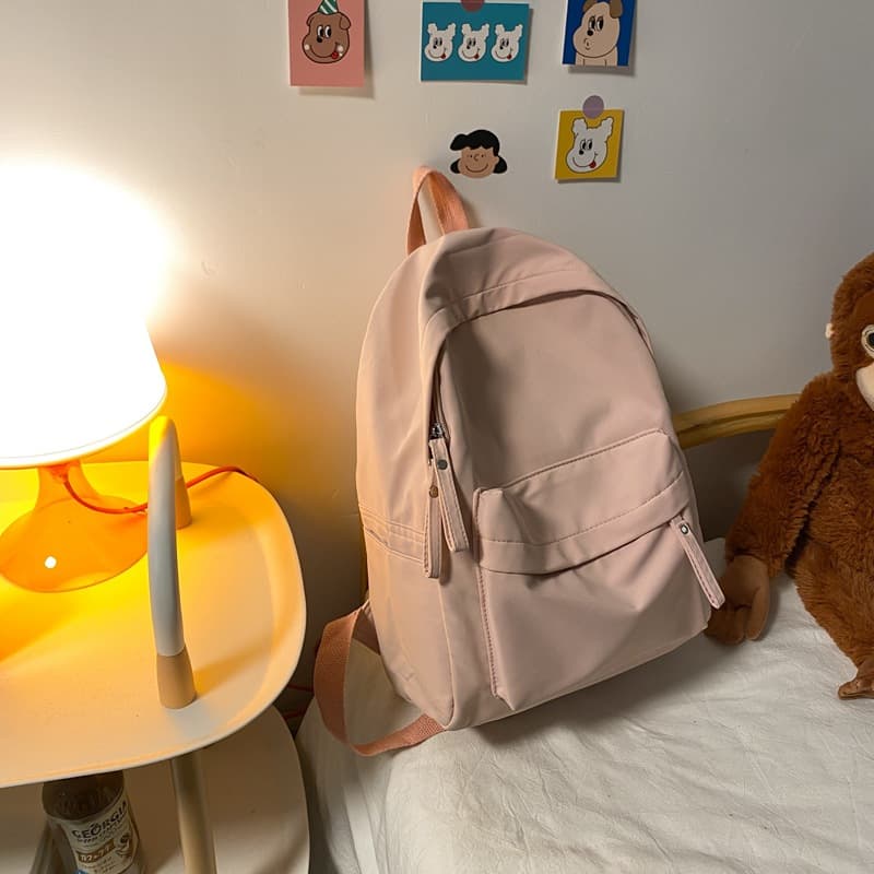 New large-capacity Korean-style lightweight backpack, trendy and simple, for middle and high school students, unisex