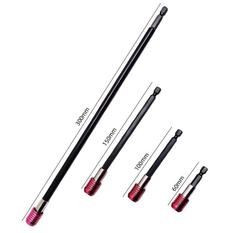 Hex Shank Socket Adapter Rod / Converter with Steel Ball, Socket Wrench Converter, 3-Piece Set