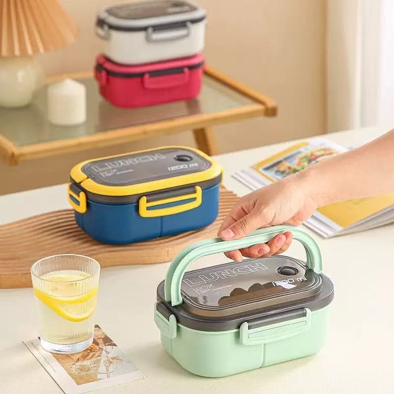 Cross-border Lunchbox Double-layer Bento Box Student Compartment Lunch Box Microwave-safe Office Worker Fat-loss Lunch Box