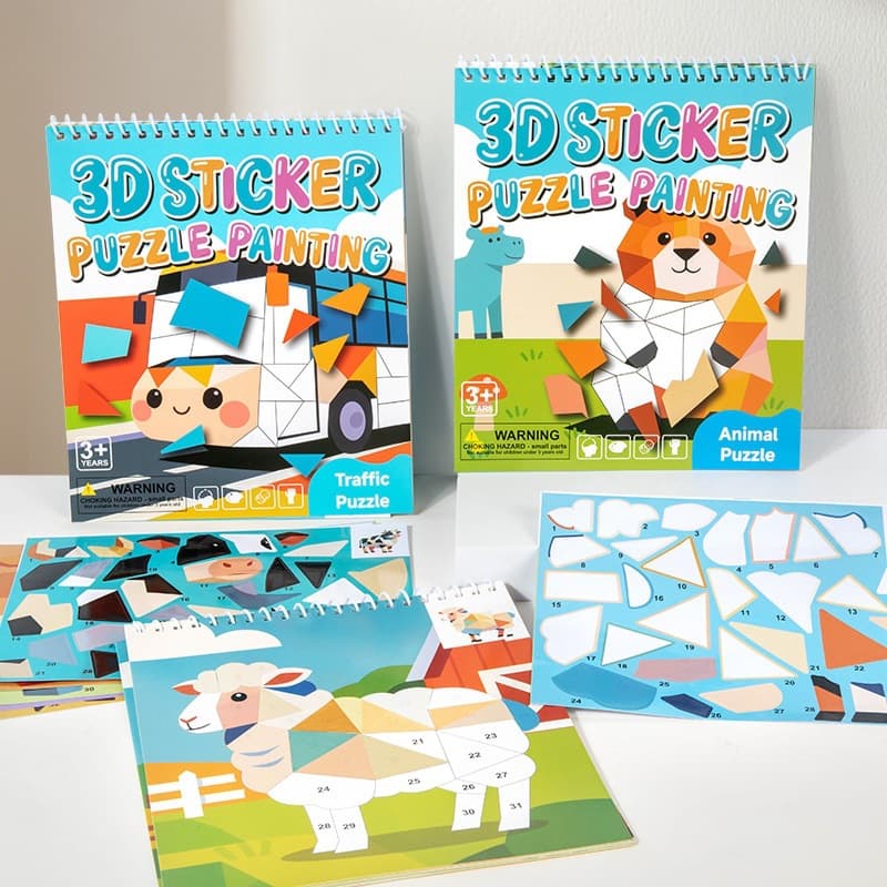 Paint by Sticker Kids Puzzle 3D Stereoscopic Stickers