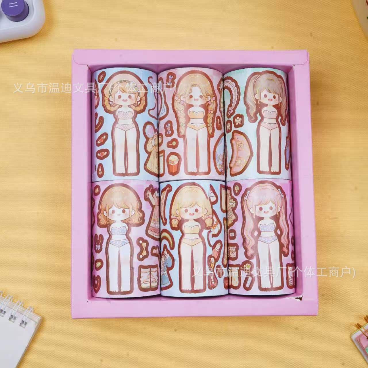 Xiaohongshu’s most popular cotton doll dress-up stickers, cute decorative pocket stickers, sealing stickers, tapes, and must-have stickers for students
