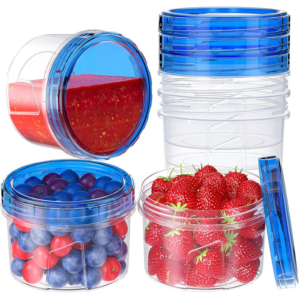 Cross-border Round Food Storage Container Plastic Storage Fresh-Keeping Lunch Box Microwave and Freezer Safe Storage Container