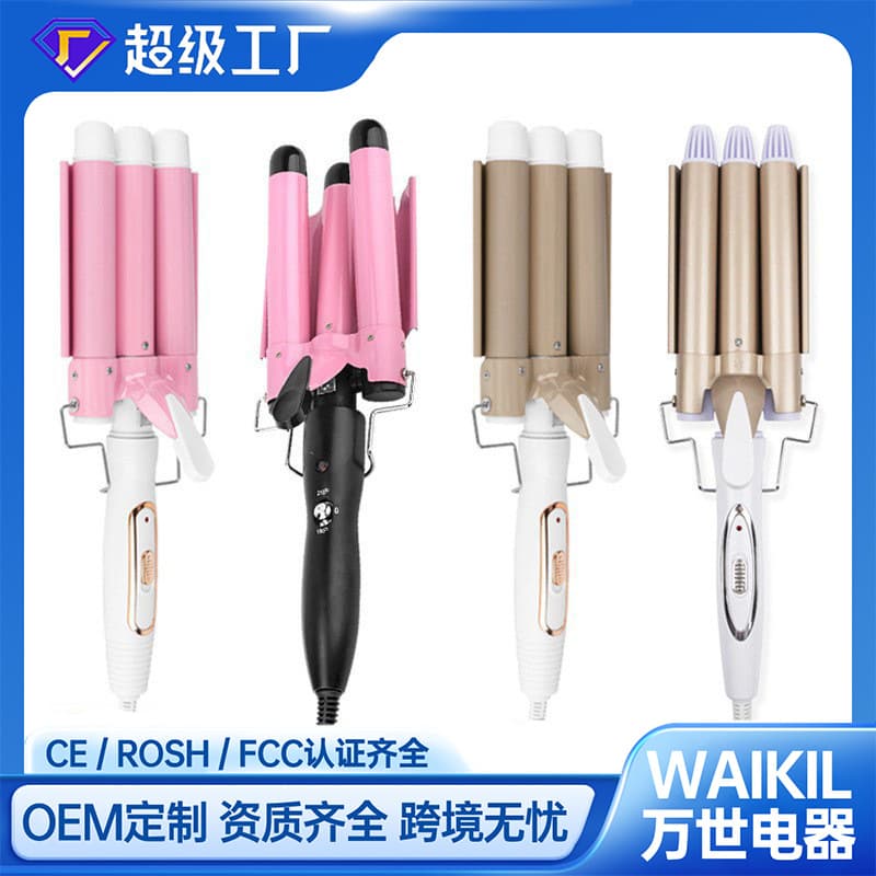 Large Wave Curling Iron Factory No Damage Hair Volumizing Loose Noodles Head Egg Roll Curling Iron Bar 21mm-30mm Electrical Stone Ceramic