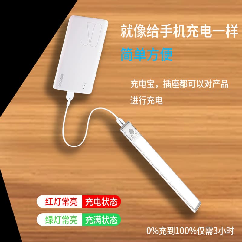 Cross-border Ultra-Thin LED Cabinet Light, Human Motion Sensor Desk Lamp for Bedroom, Outdoor Night Light, Cordless Light Strip