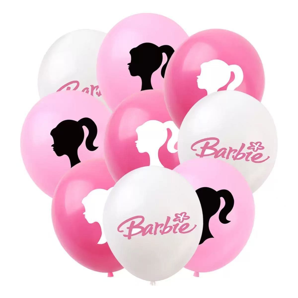 New Wholesale Barbie Princess Theme Balloons Birthday Party Barbie Doll Latex Balloon Set