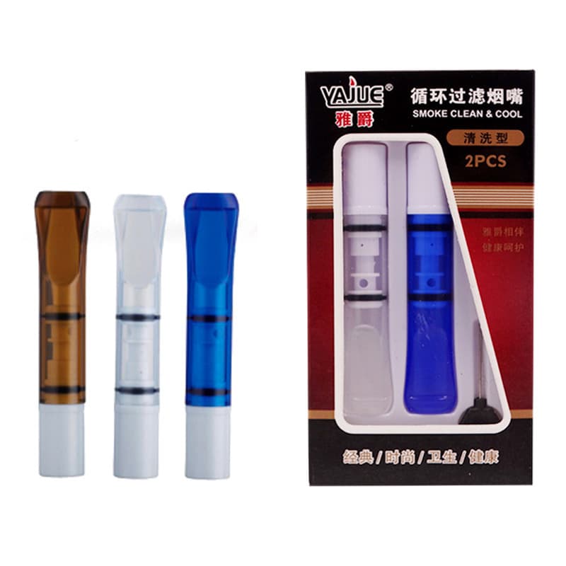 Yajue YJ-121 Ivory White Circulating Cleaning Filter Cigarette Holder, Dual-Use for Regular and Slim Cigarettes, Factory Direct