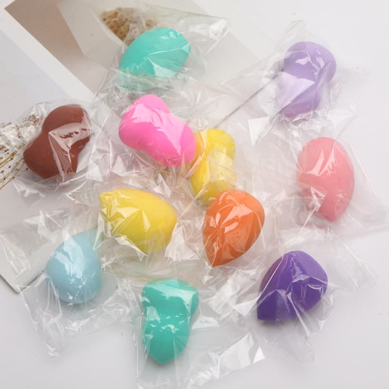 Individually OPP Bag Packed Makeup Sponge Blender Beauty Egg Cosmetic Puff Teardrop Shape Powder Puff Non-Absorbing Foundation