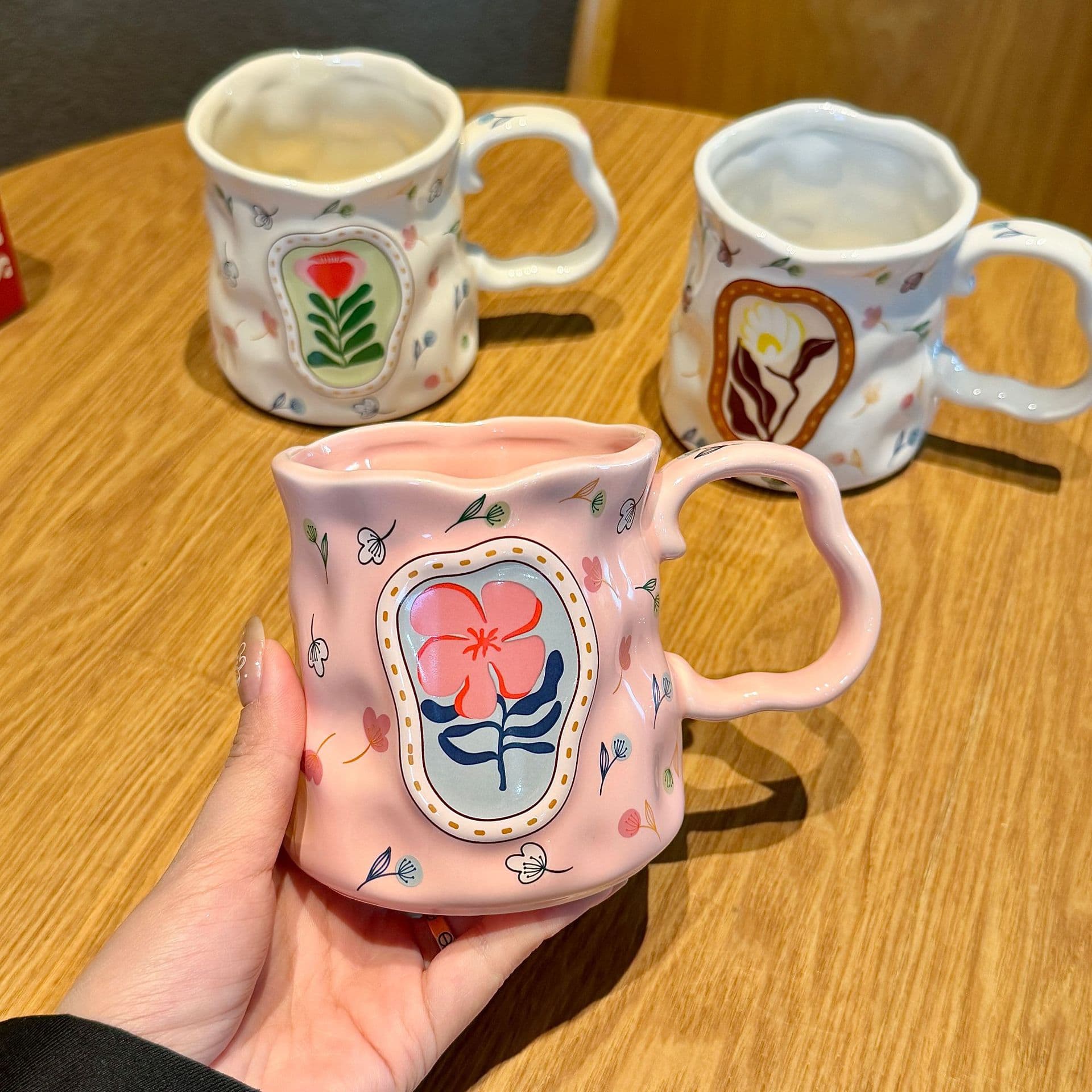 Vintage Couple Mug High-Design Water Cup Souvenir Gift Ceramic Birthday Gift for Women Home Use