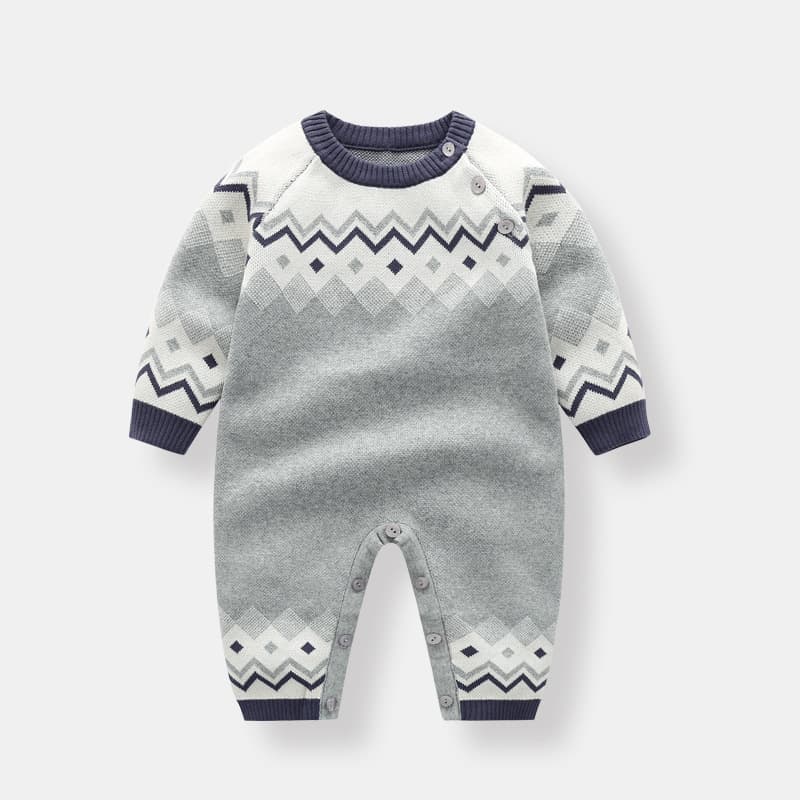 Baby Autumn Knitwear Outfit Newborn Baby Boy Romper Fall Sweater Crawling Suit