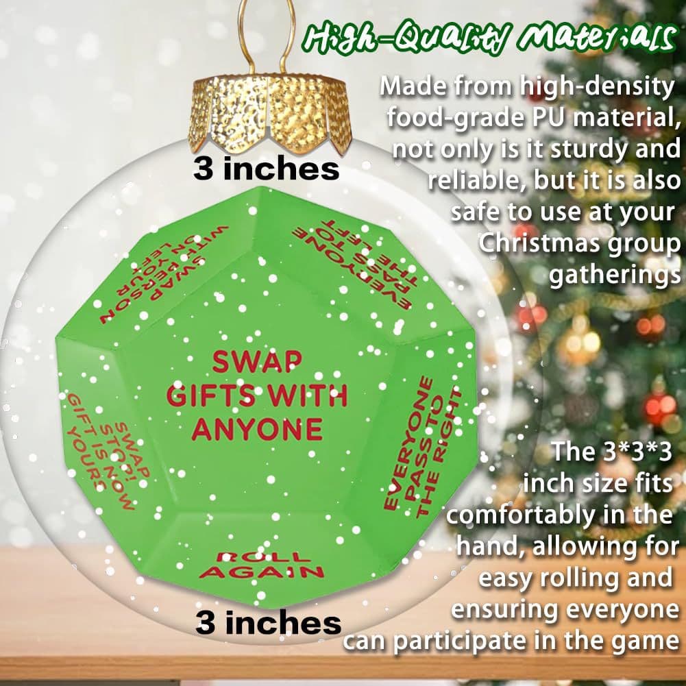 Cross-border Hot Product Santa Swap Gift Exchange Dice Christmas Gift Exchange Dice