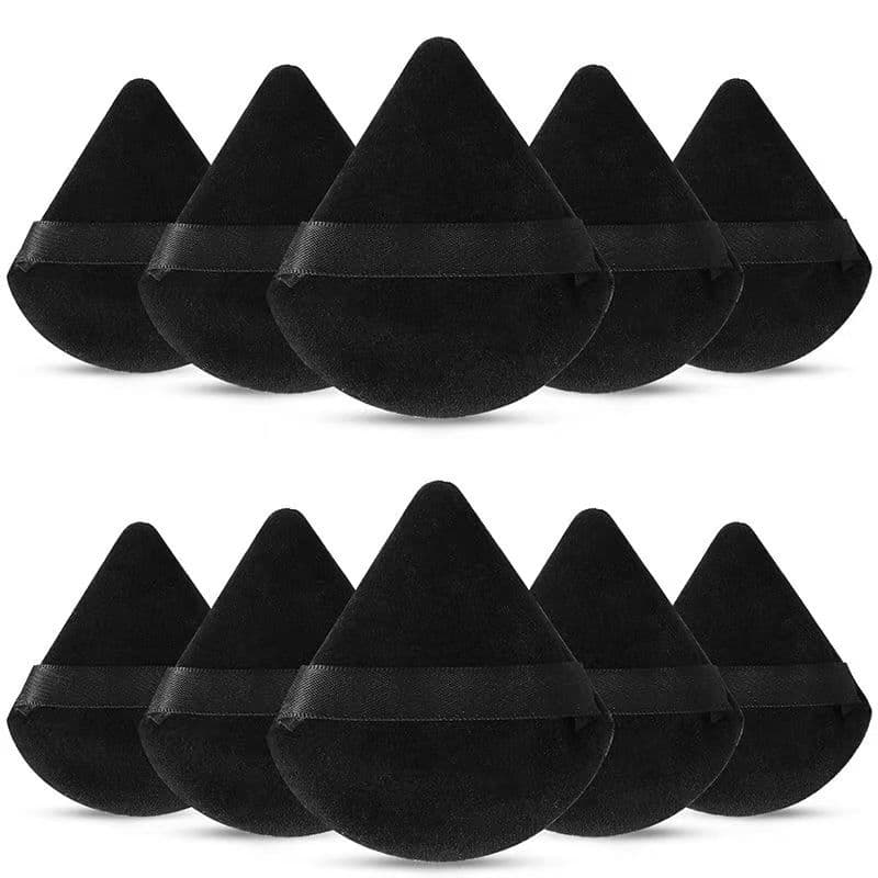 Fan-shaped sponge ultra-soft fine short velvet crystal pure cotton cloth dry application no need to clean cushion puff