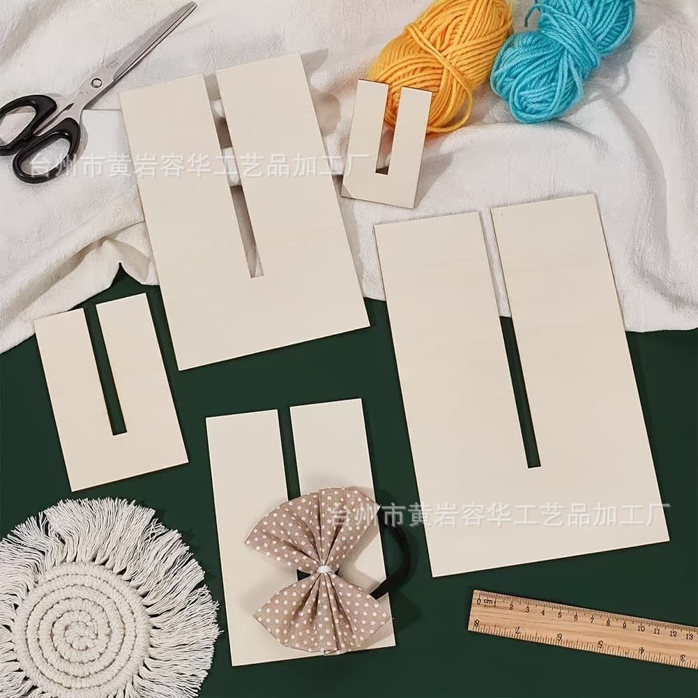 New bow making template children's wooden bow board craft sewing tools ribbon bow making