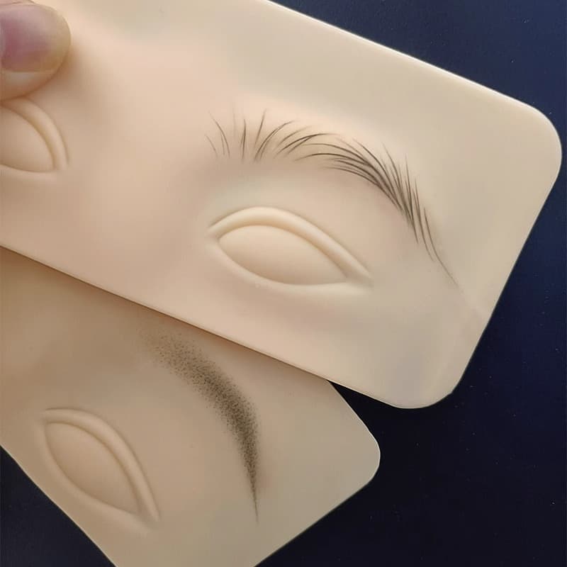 Semi-permanent tattoo practice leather craftsmanship high-quality silicone eyebrow tattoo eyeliner thickened simulated leather for beginners fake leather