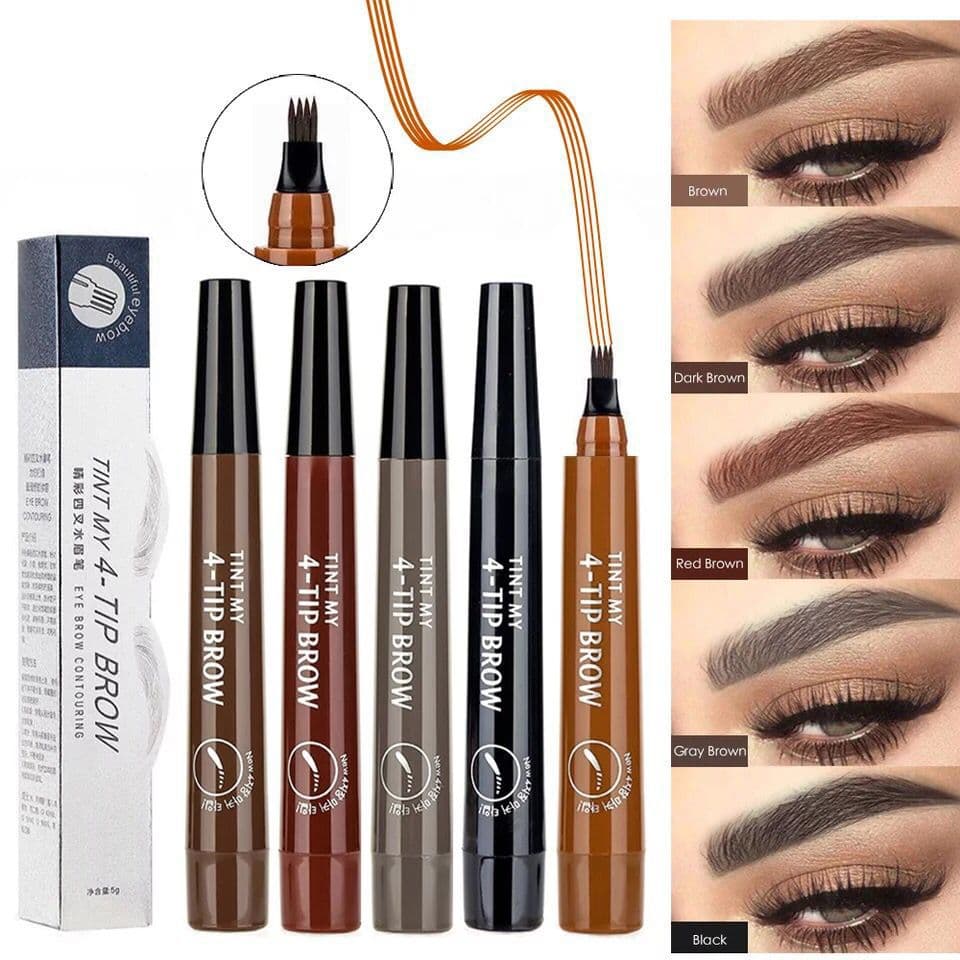 Cross-border makeup suake four-pronged eyebrow pencil four-pronged water eyebrow pencil four-headed eyebrow pencil holding color thick rod liquid foreign trade model