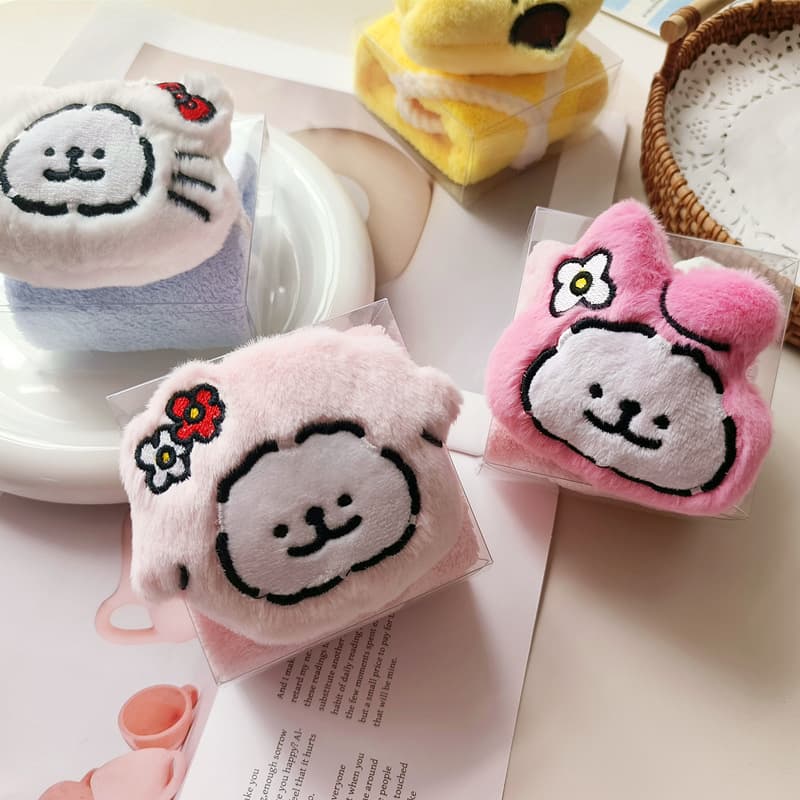 Line Dog Thickened Towel Hand Towel Coral Fleece Towel Children Kindergarten Face Towel Birthday Banquet Return Gift