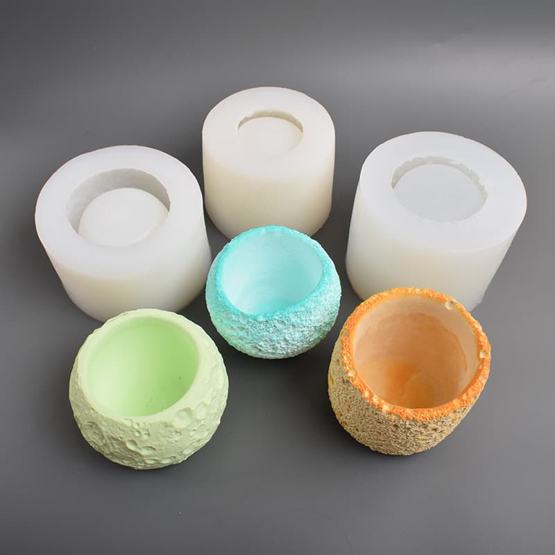 DIY Artificial Aromatherapy Cup Candle Variety of Rock Silicone Mold Chocolate Baking Cement Flower Pot Mold