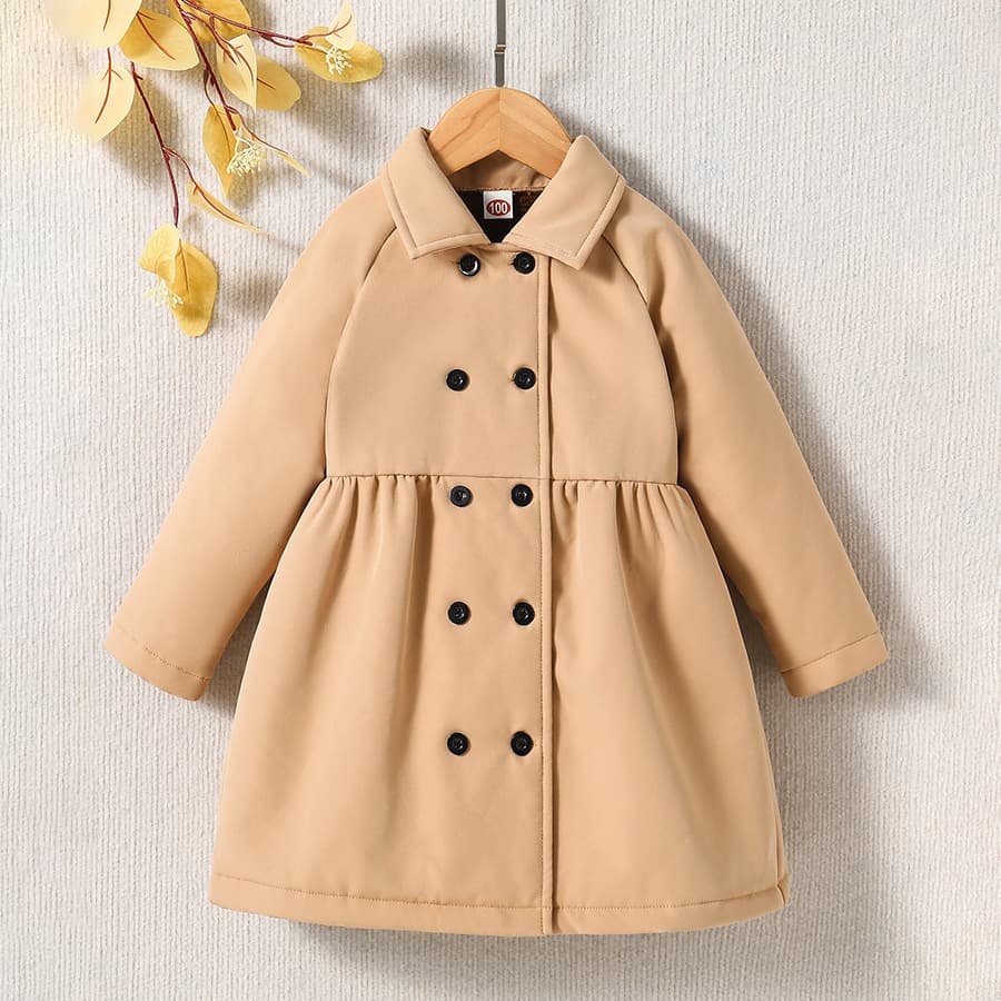 Foreign Trade Girl's Trench Coat 2025 Children's Autumn/Winter New Mid-Length Girl's Trench Coat Clothing Manufacturer Wholesale