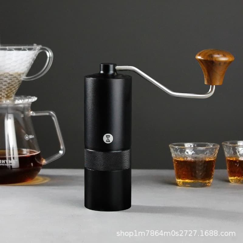 Stainless Steel Burr Hand Grinder Portable Espresso Grinder All-Metal Body Manual Coffee Grinder