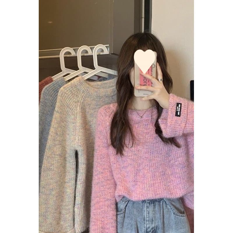Soft Knit Sweater Women's Wear Spring/Autumn/Winter Loose Outerwear 2021 New Design Korean Style Gentle Retro Lazy Vibe