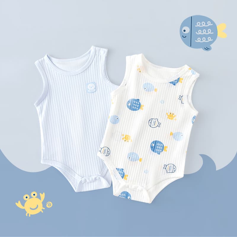 Baby summer jumpsuit baby vest triangle harem boy newborn pure cotton bag fart clothes thin summer dress for women