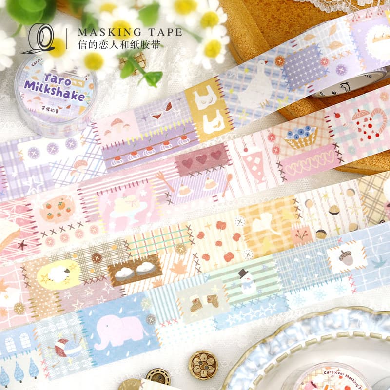 Jilvxin's Lovers Washi Tape, Patchwork Town Time Series, Artistic Journal DIY Collage Base Decoration