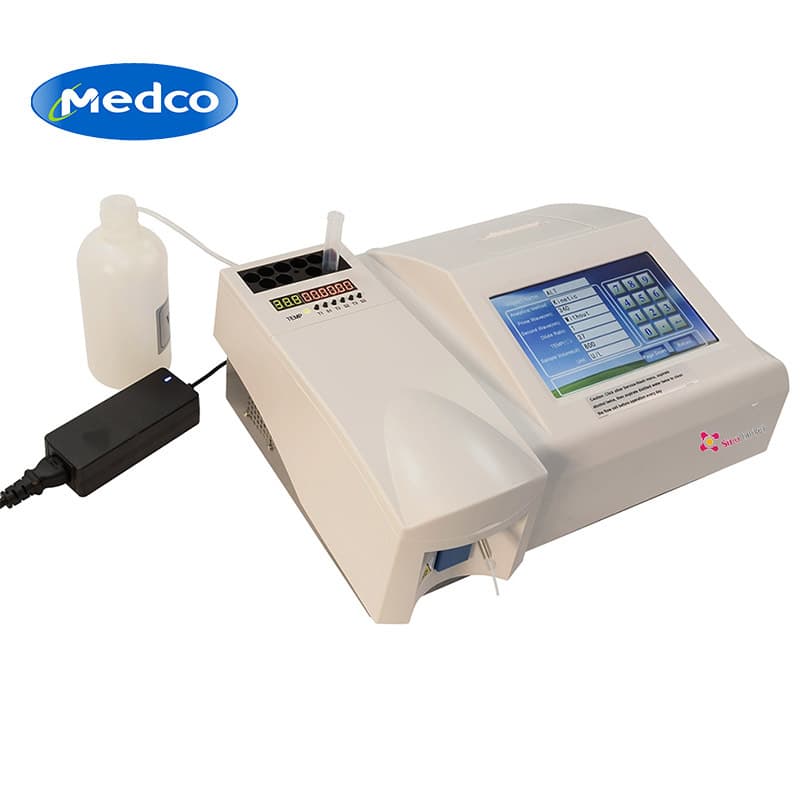 Cross-border exclusive Shengxinkang Semi-automatic Biochemical Analyzer SK3002B1 for hospital medical blood routine detection and analysis.