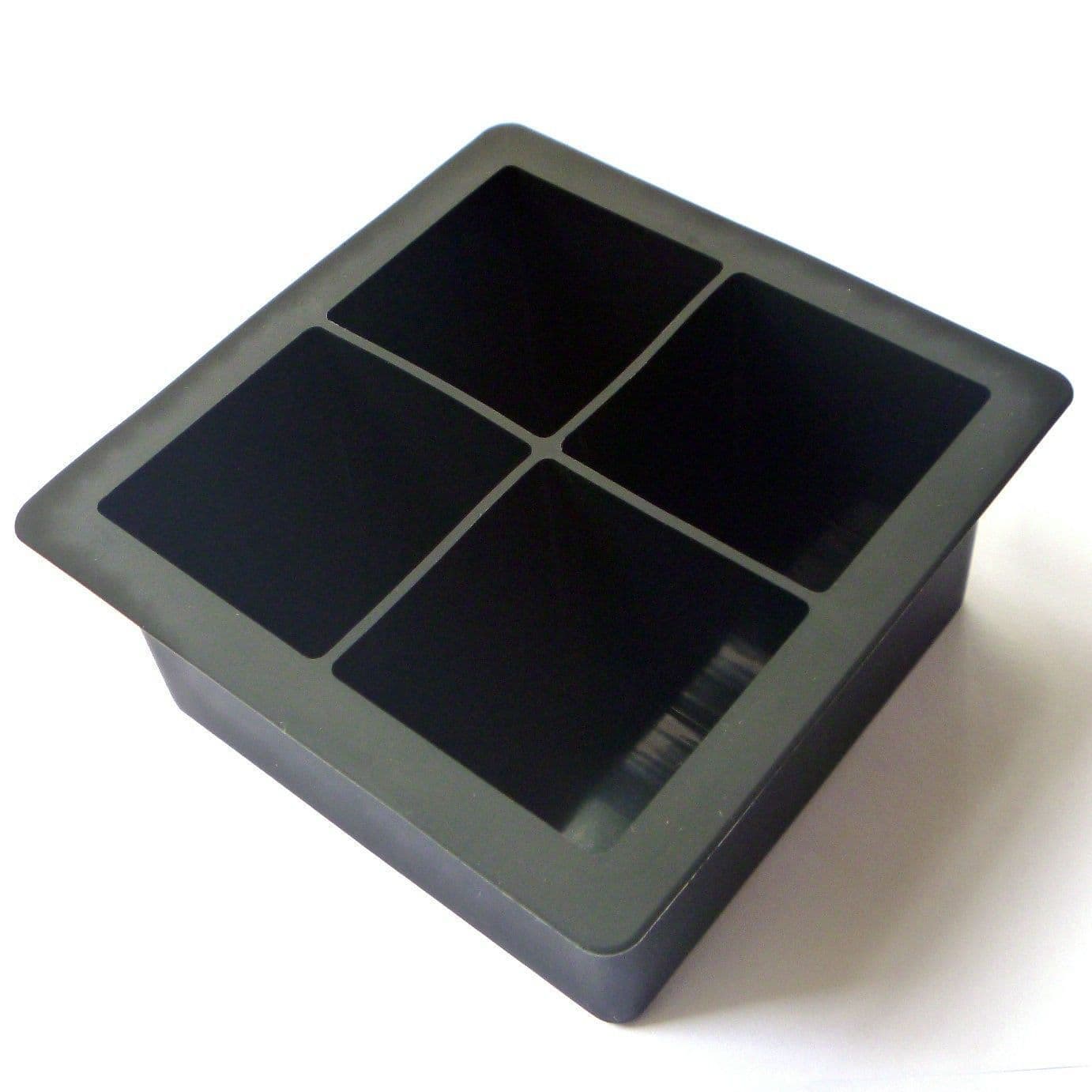 Large Silicone Square Ice Cube Tray, Soft Bottom Easy Release Mold, High Capacity Ice Storage Box for Kitchen Freezer