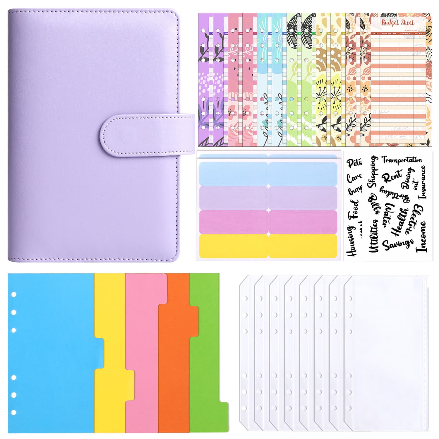 A6 Budget Notebook Macaron Notebook Binder Money Saving Book Creative Cash Budget Handbook