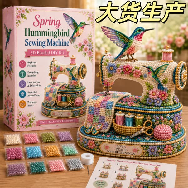 Cross-border Spring Hummingbird Sewing Machine DIY Kit
