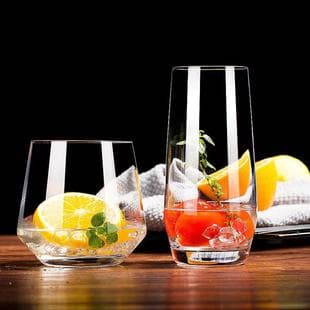 Household Crystal Glass Cup Mousse Cup Mojito Cup Large Capacity Cup Juice Cup Water Cup Custom Logo Available