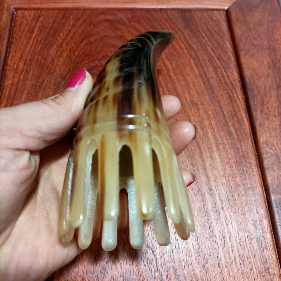 Manufacturer Wholesale Direct Supply Horn Comb, Horn Tip Hair Washing Comb Massage Comb