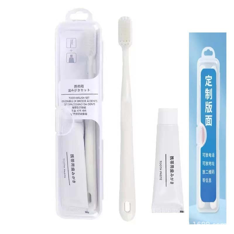 Japan Portable Soft Toothbrush Toothpaste Family Set Travel Kit for Business Trip Hotel