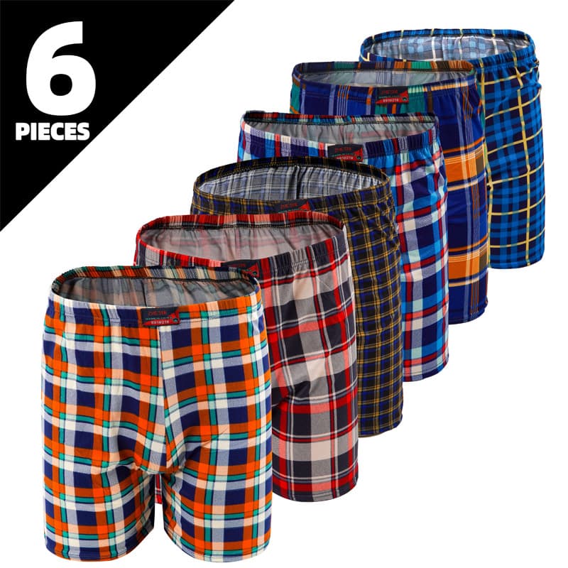 TK overseas cross-border foreign trade 6-piece men's underwear large size comfortable loose sports boxer briefs youth boxer briefs