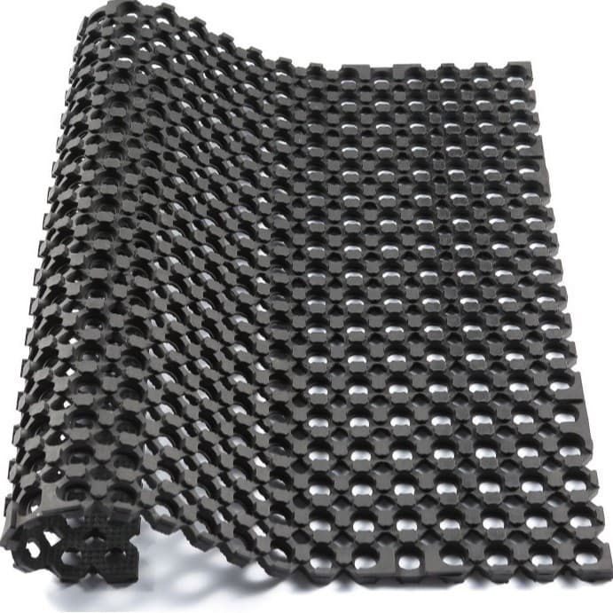 AN Marine Rubber Grille Drain Mat with Holes, Deck Drainage Mat for Cockpit Sides, Anti-Slip Deck Mat