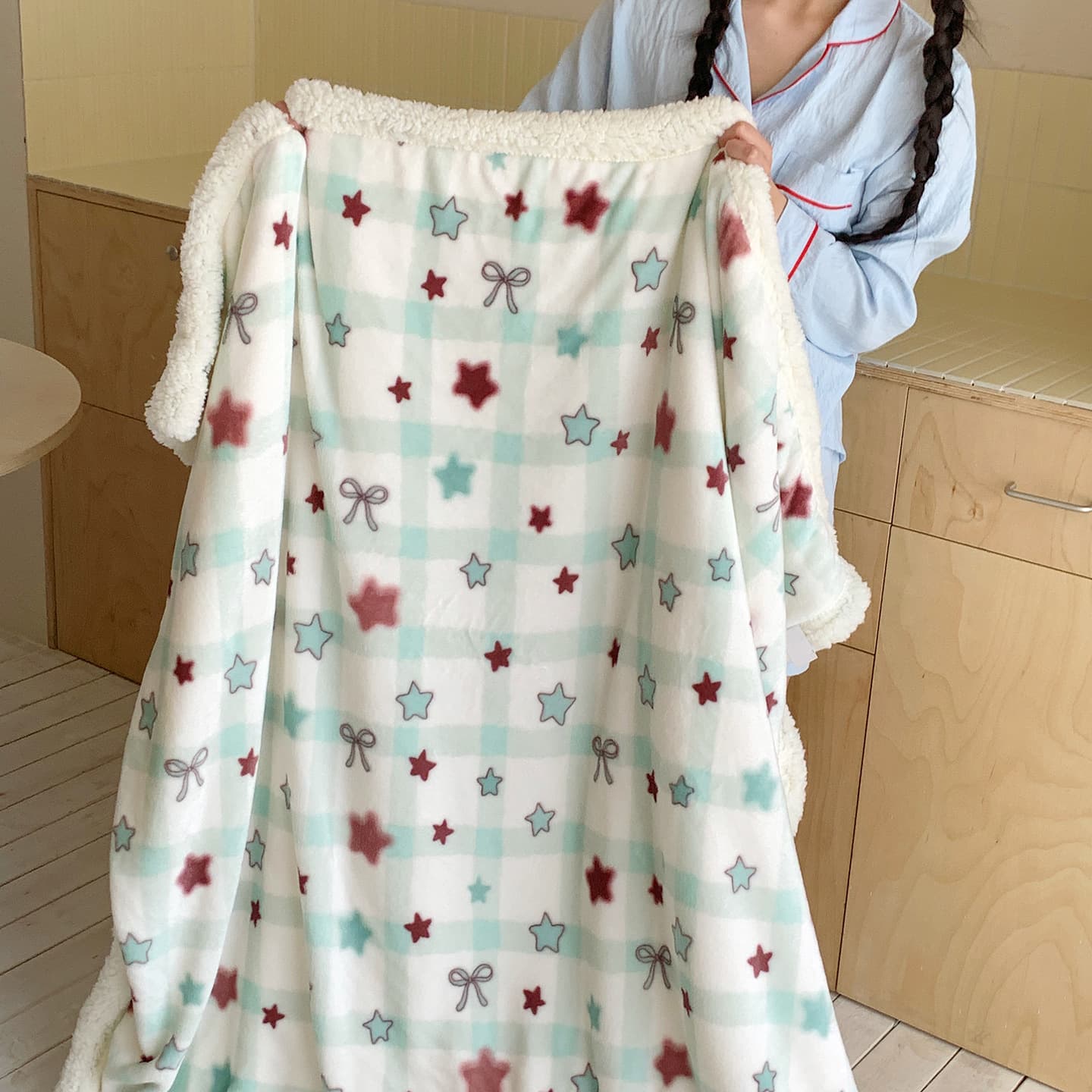 New Four-Season Double-Sided Soft Print Milk Fleece Lamb Fleece Blanket, Skin-Friendly Soft Flannel Sofa Blanket Nap Blanket