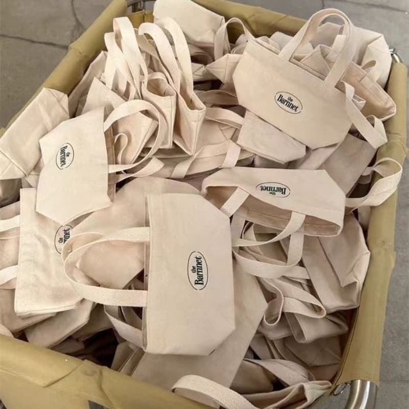 2026 Popular Korean Style Small Tote Bag, Korean Ins Blogger Simple Letter Print Mini Tote Bag