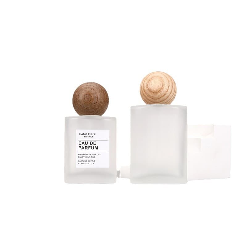 F087A-Walnut 30ml 50ML Premium Frosted Glass Spray Bottle Premium Perfume Refillable Bottle Empty Bottle