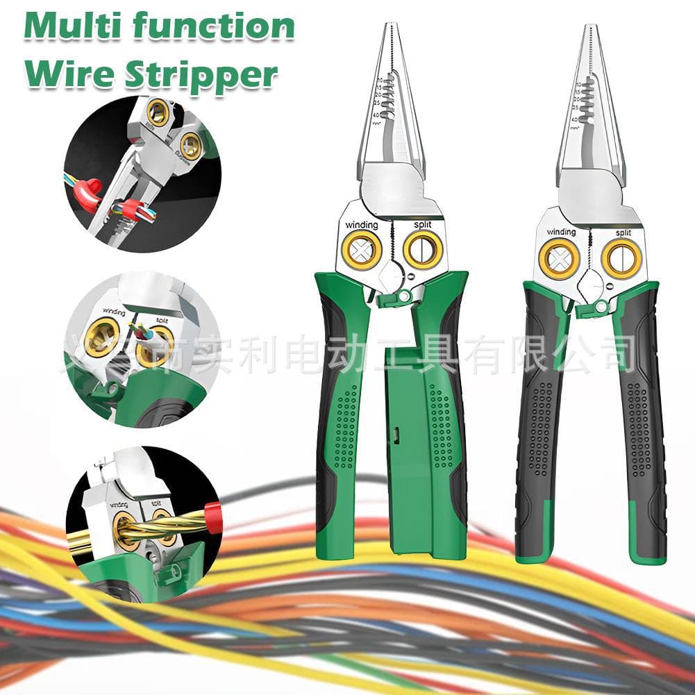 Multifunctional 8-in-1 Wire Stripper Cutter, Cutting, Pulling, Crimping, Stripping, Cable Cutter, Electrical Measuring Pliers