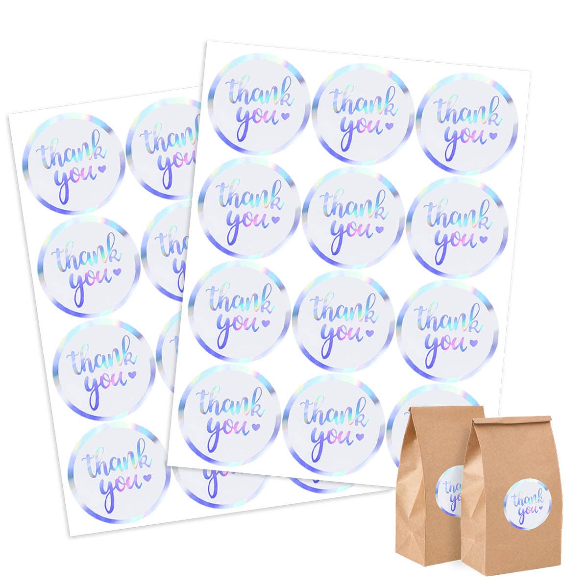 5cm thank you laser sticker round sticker laser thank you label decorative seal self-adhesive thank you label
