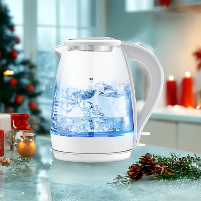 2026 New Cross-border 1.7L Glass Electric Kettle (57oz) Fast Boiling Tea Kettle