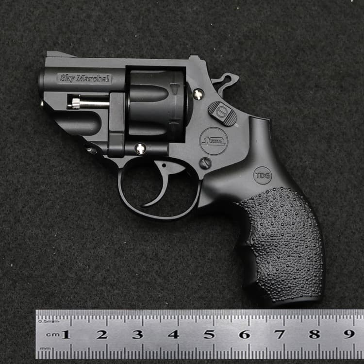2.05 Revolver Model Children's Toy Sky Marshal Revolver, Alloy Model, Non-Firing