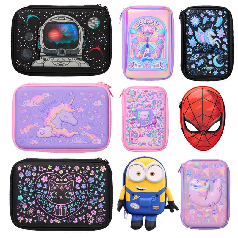 Australian Smiggle stationery box for primary and secondary school students and children, large-capacity pencil case