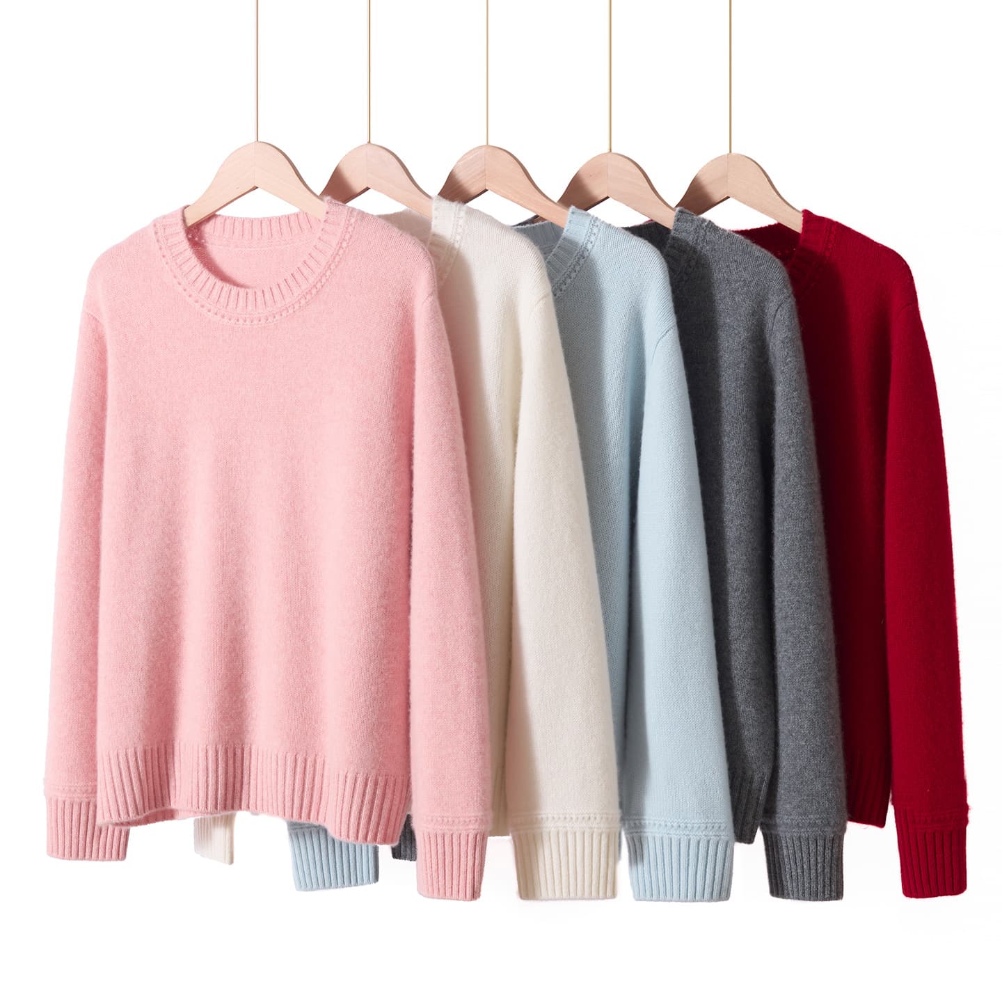 Women's 100% Pure Cashmere Sweater, New Fall/Winter Style, Fashionable Crew Neck, Loose-Fit Knit Warm Pullover