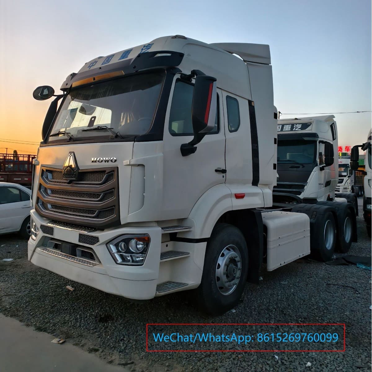 Export of Sinotruk Howo 6×4 natural gas tractor units, LNG tractor units, and semi-trailer tractor units.