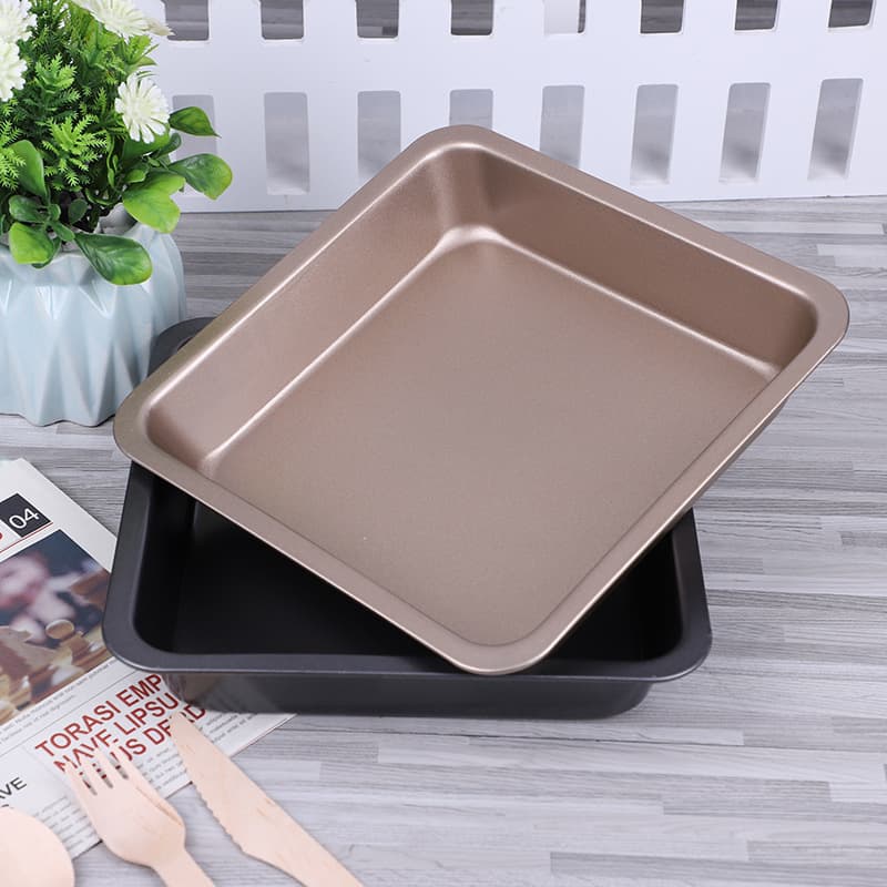 Factory Direct Non-Stick Carbon Steel Square Baking Pan Black Cake Mold Cookie Mold Home Baking Tool