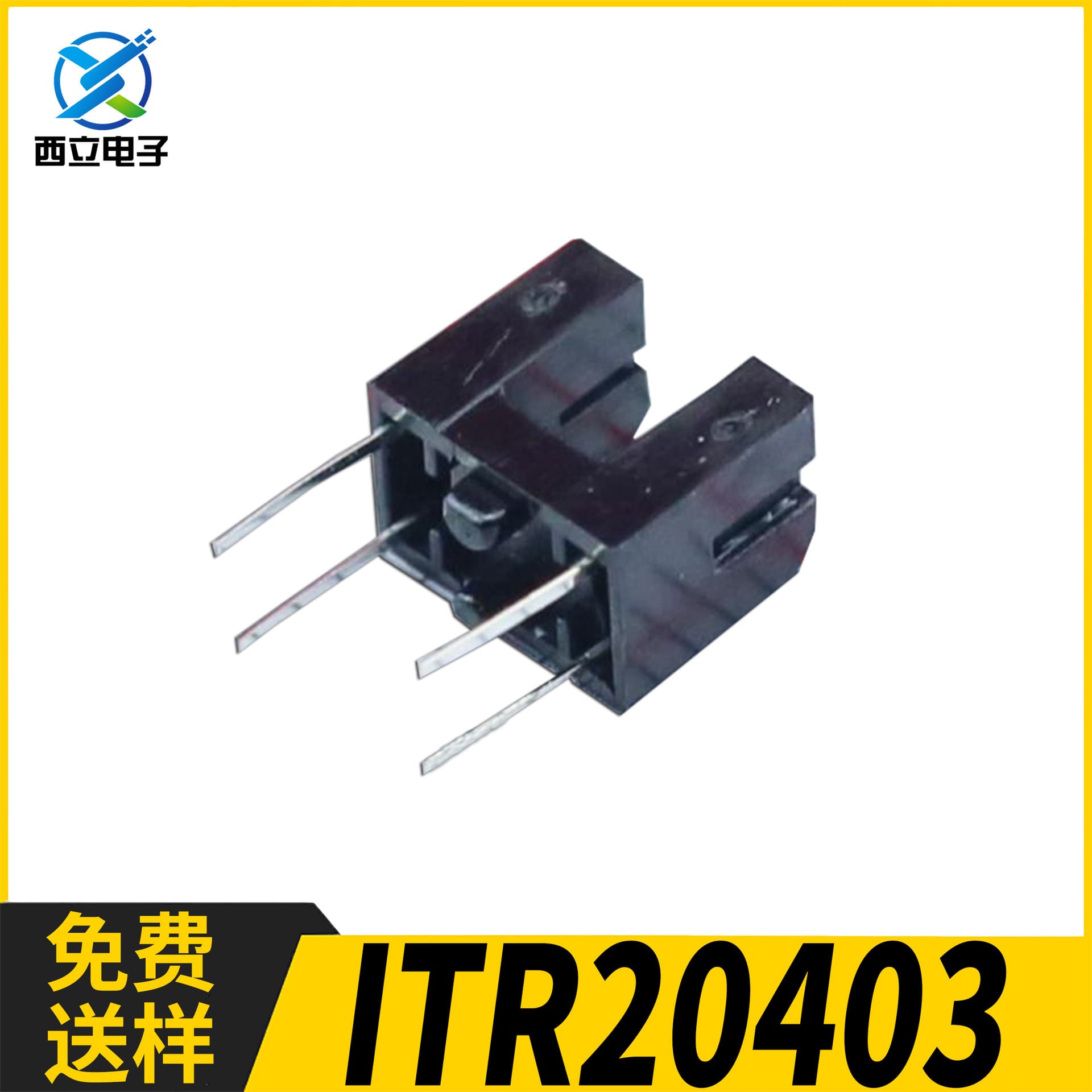 ITR20403 Everlight Slot Width 3mm Plug-in Photoelectric Sensor Slot Type Optocoupler Infrared Photoelectric Switch
