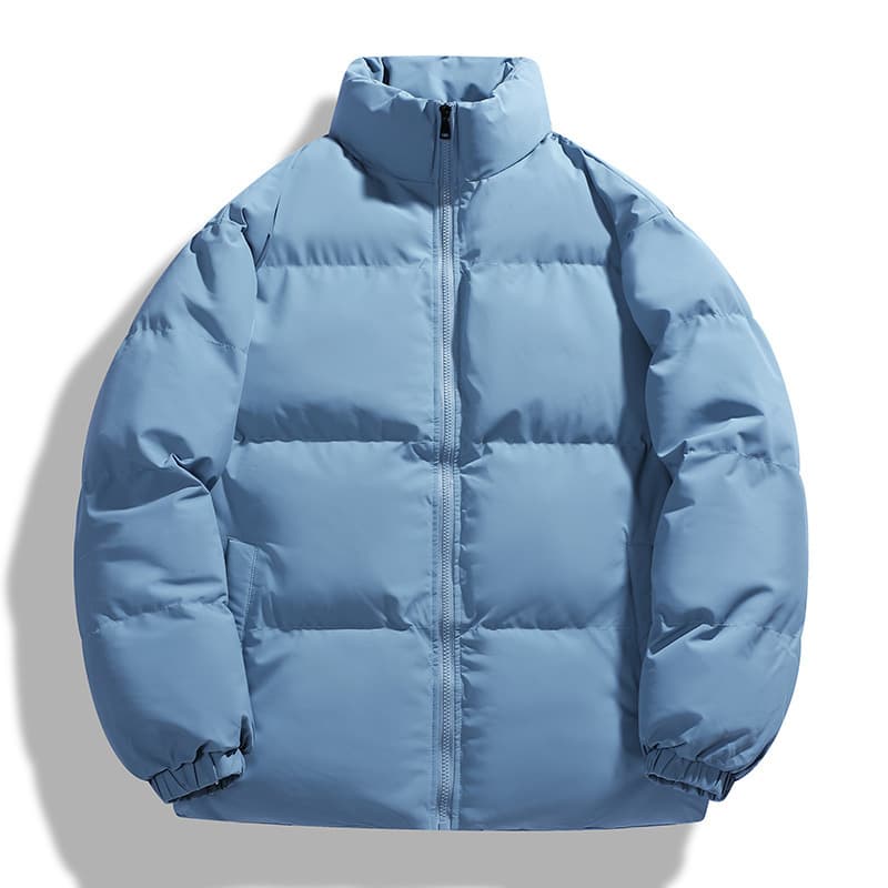 Solid Color Cotton Jacket Men's 2025 New Winter Cotton Padded Coat Korean Style Couple Puffer Jacket Lightweight Winter Outerwear Wholesale