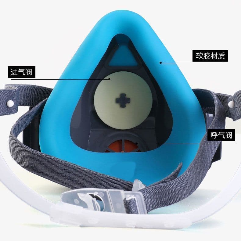 Dust Mask, Breathable for Industrial Silicone Face Mask, Grinding Filtration, Renovation, Coal Mine Model 3701