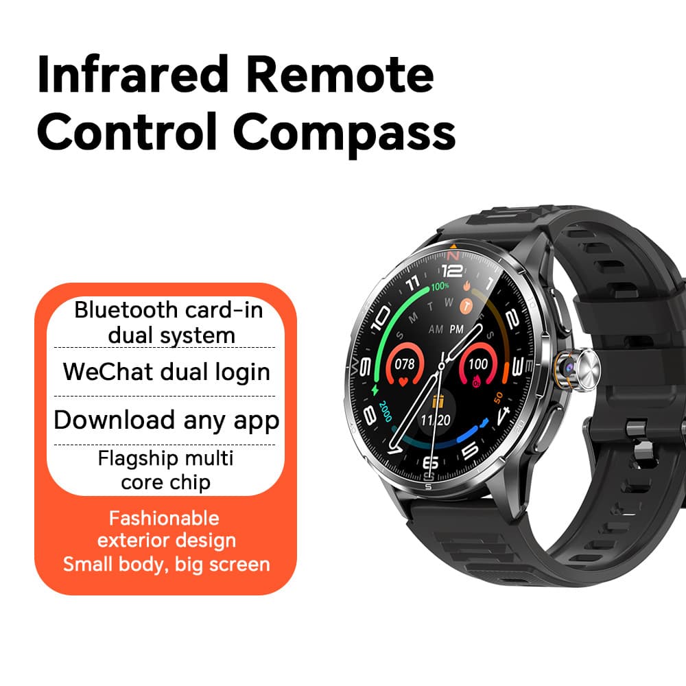 Global Communication H81 Smart Watch Phone Google Store Download App Insert Sim Card Bluetooth Calling Air Conditioner Remote Control