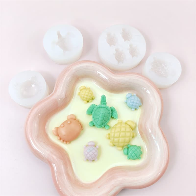 Cute Turtle Silicone Mold for Cake Decorating, Baking, DIY Epoxy Resin, Clay, Wax Seal Craft